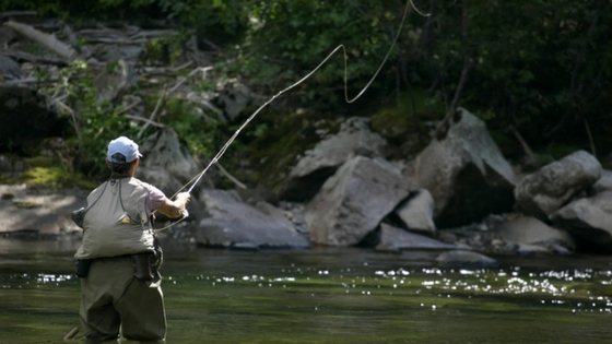 fly fishing for largemouth bass